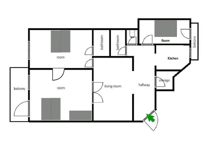 Central&cozy Balcony!3bdr 2bth * Budapesta
